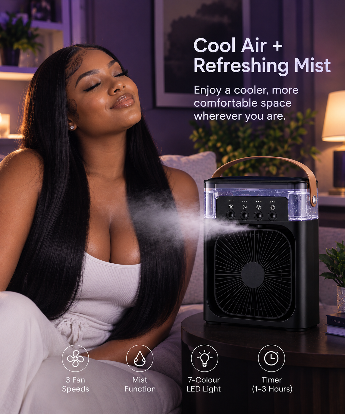 ZUVIA™ BreezeBlitz Cooling Mister & Fan