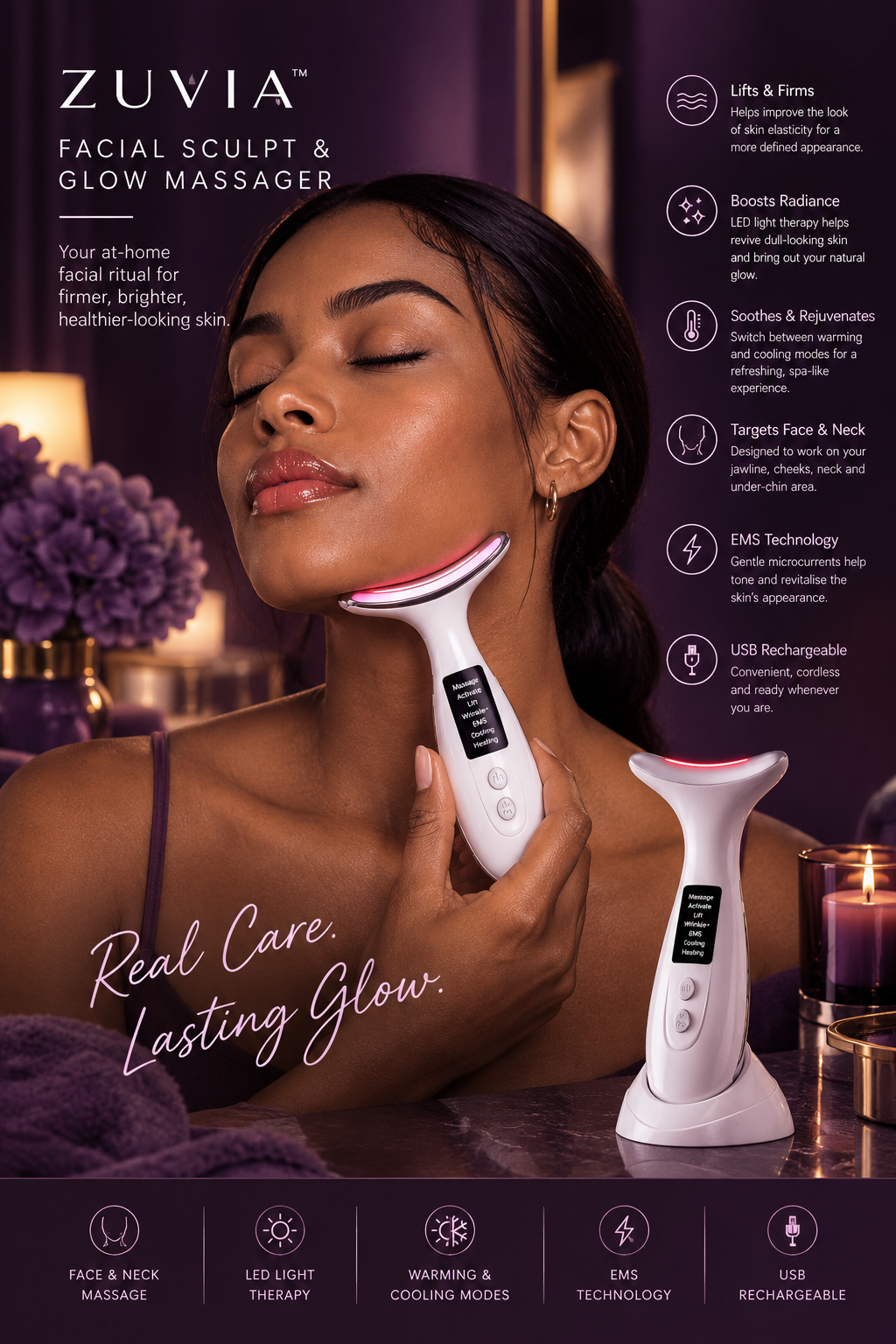 ZUVIA™ Facial Sculpt & Glow Massager