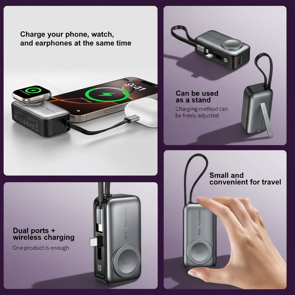 ZUVIA™ 3-in-1 Magnetic Power Bank 5000mAh