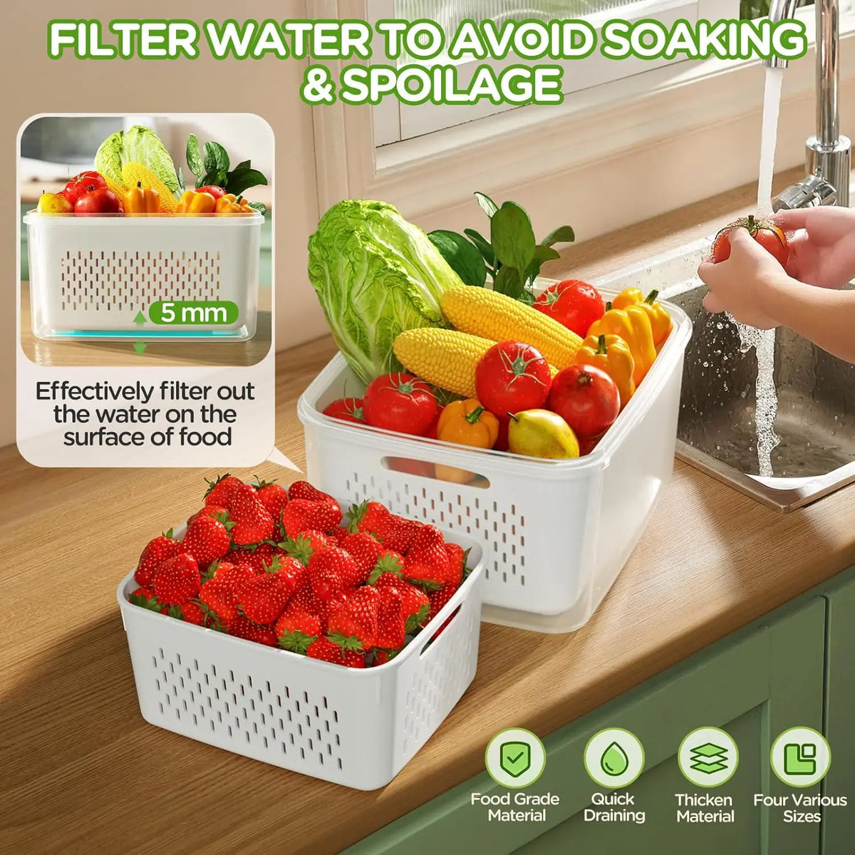 ZUVIA™ Fresh Produce Storage Container