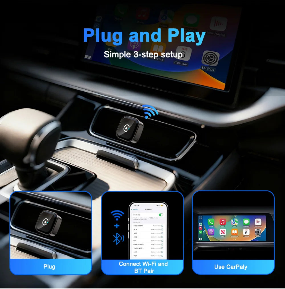 ZUVIA™ Wireless CarPlay Auto Adapter