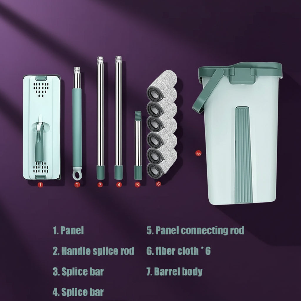 ZUVIA™ Flat Squeeze Mop & Bucket Set