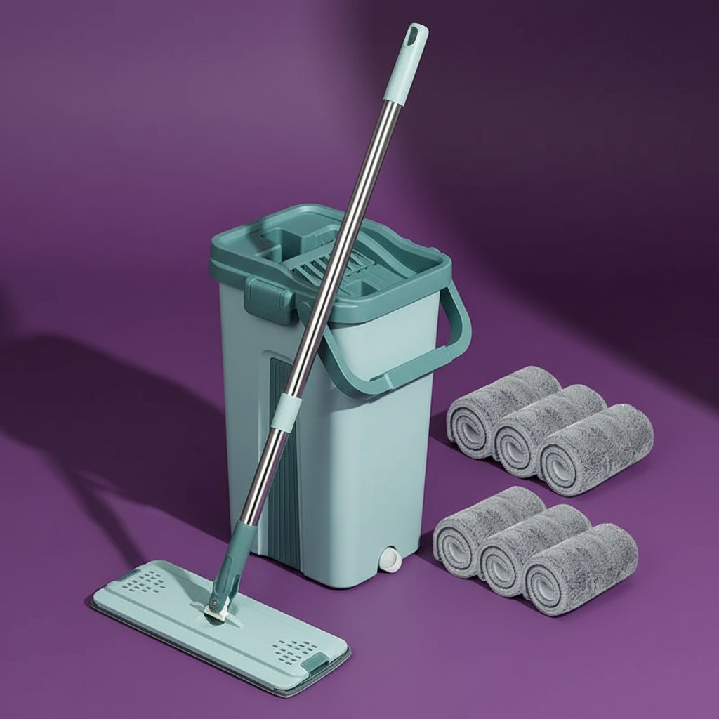 ZUVIA™ Flat Squeeze Mop & Bucket Set