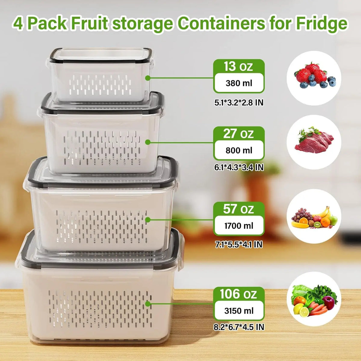 ZUVIA™ Fresh Produce Storage Container