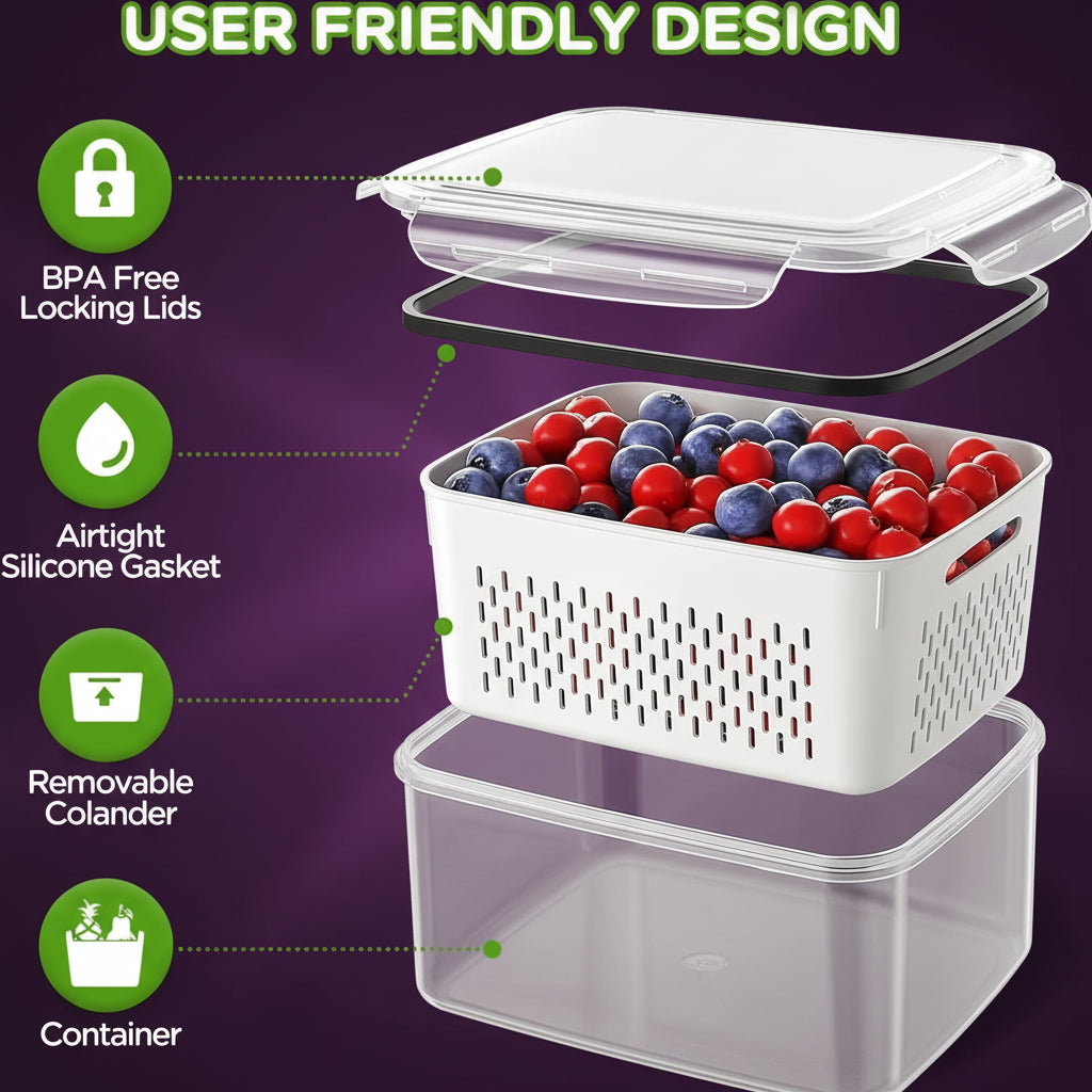 ZUVIA™ Fresh Produce Storage Container