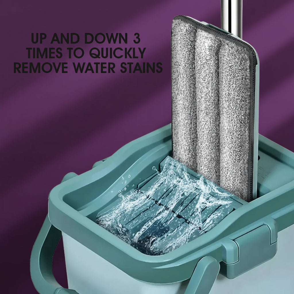 ZUVIA™ Flat Squeeze Mop & Bucket Set