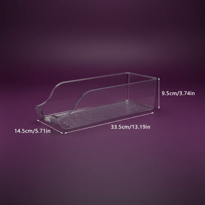 ZUVIA™ Clear Drink Storage Organizer – Stackable Refrigerator Beverage Holder