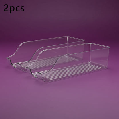 ZUVIA™ Clear Drink Storage Organizer – Stackable Refrigerator Beverage Holder